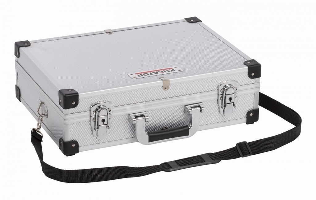 KREATOR KRT640101S Hliníkový kufr 420x300x125mm stříbrný