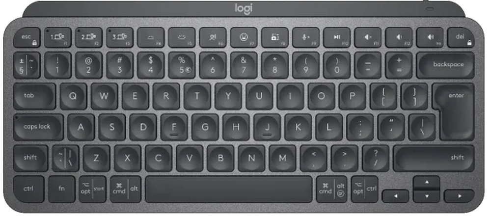 Logitech klávesnice Mx Keys Mini Minimalist Wireless Illuminated Keyboard Graphite