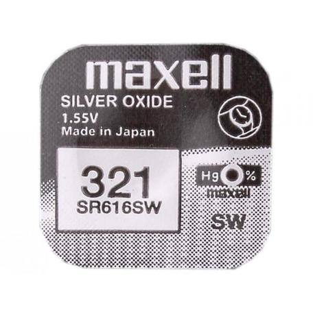 Levně knoflíková baterie Nenabíjecí knoflíková baterie 321 Maxell Silver Oxide 1ks Blistr