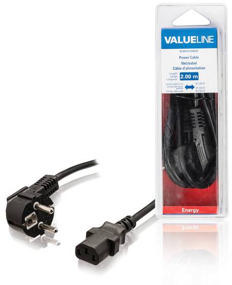 Levně Valueline kabel Vleb10100b20 Iec-320-c5, 2m