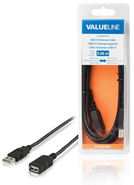 Levně Valueline Usb kabel Vlcb60010b30 Usb-usb, 3m