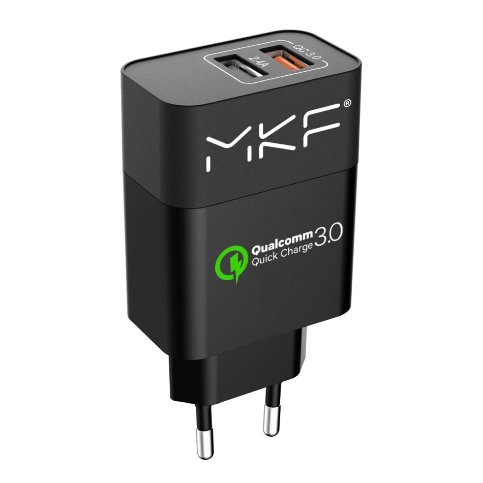 MKF-QC3AC2, Nabíječka USB, QC3.0, Multi charge, černá