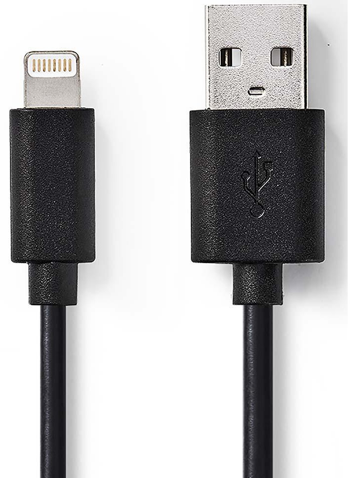 Nedis Apple Lightning-USB CCGB39300BK10