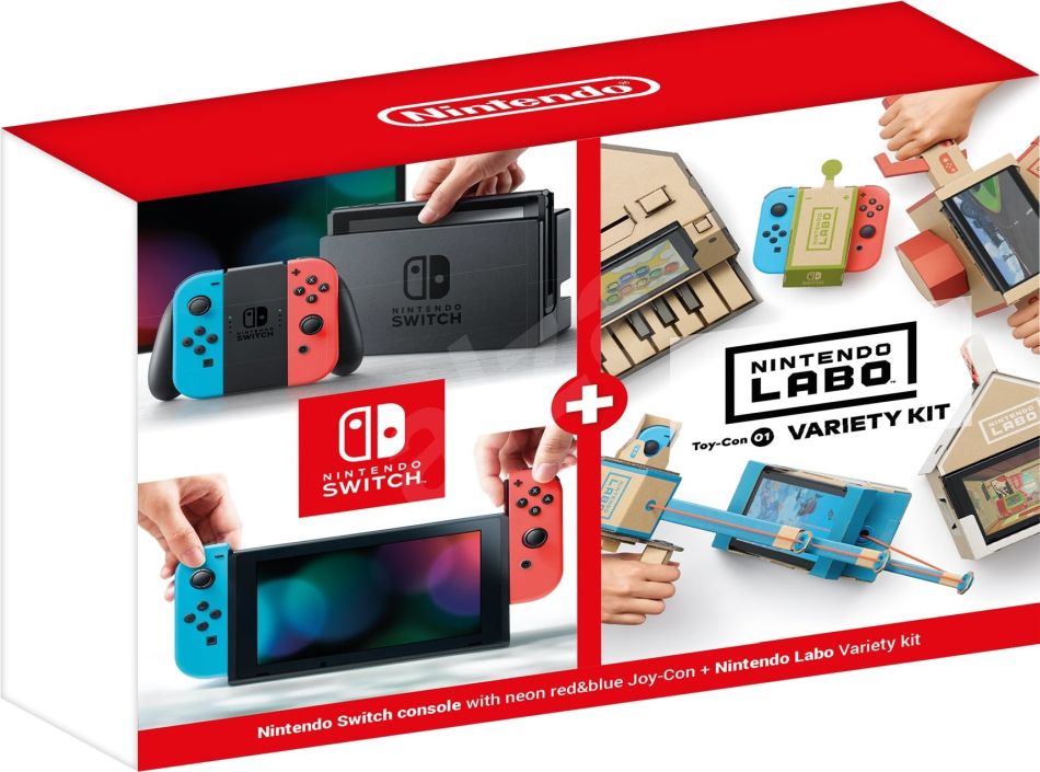Nintendo Switch - Neon + Nintendo Labo Variety kit