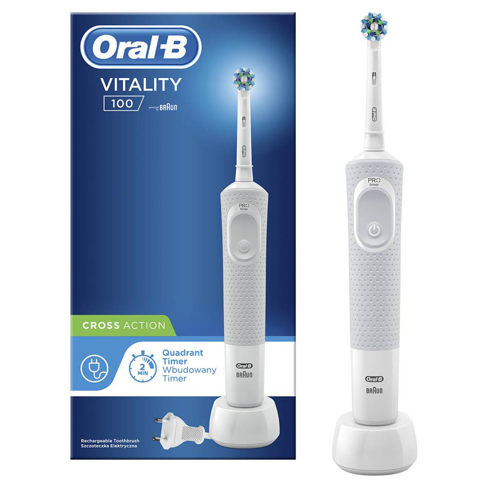 Levně Oral-b elektrický zubní kartáček Vitality Cross Action 100 White