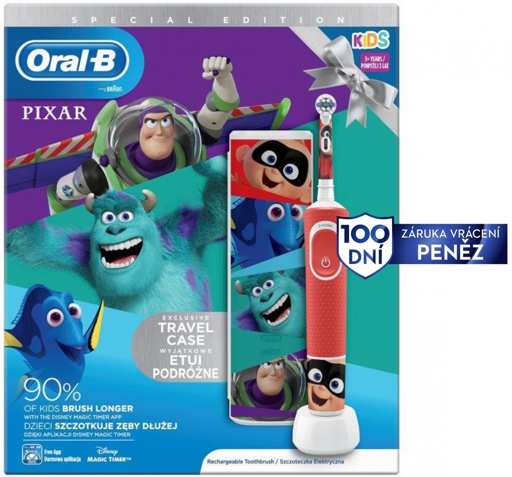 Oral-B Vitality D100 Kids Pixar + cestovní pouzdro