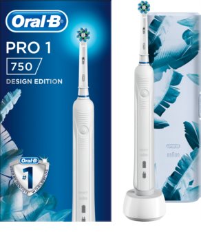 Levně Oral-b elektrický zubní kartáček Pro 750 White Crossaction+case