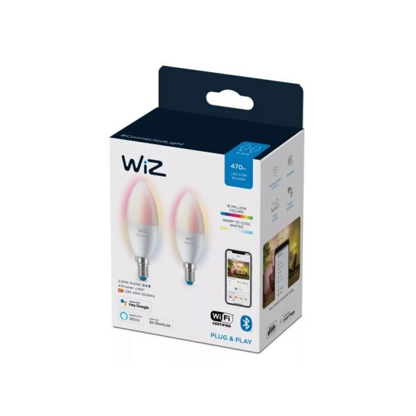 Wiz žárovka Led 2xE14 C37 8719514551336 Rgb