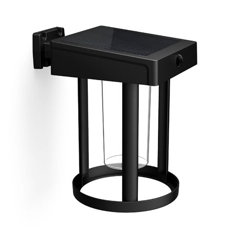 Camil Ultraefficient solární venkovní nástěnné Led svítidlo 1,4W 250lm 3000K Ip44, černé