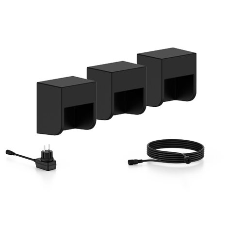 Grits Gardenlink venkovní nízkonapětové nástěnné svítidlo 3x Led 1,5W 180lm 2700K 24V Ip44, černé