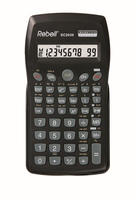 Vědecká kalkulačka REBELL SC-2030, 136 funkcí, černá
