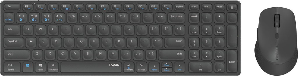 Rapoo 9700M set klávesnice a myši šedý + DOPRAVA ZDARMA