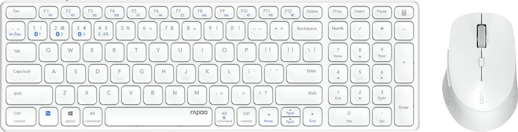 Rapoo 9700M set klávesnice a myši bílý + DOPRAVA ZDARMA
