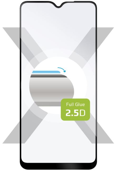 Ochranné tvrzené sklo FIXED Full-Cover pro Samsung Galaxy A20s, lepení přes celý displej, černé