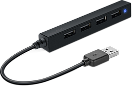 Speedlink Snappy SLIM USB Hub 4-Port Bl.