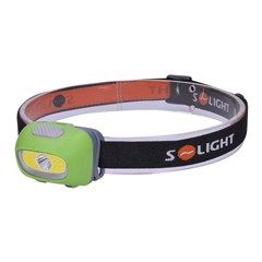 Solight čelová LED svítilna, 3W Cree + 3W COB, 120lm, bílé + červené světlo, 3x AAA WH24