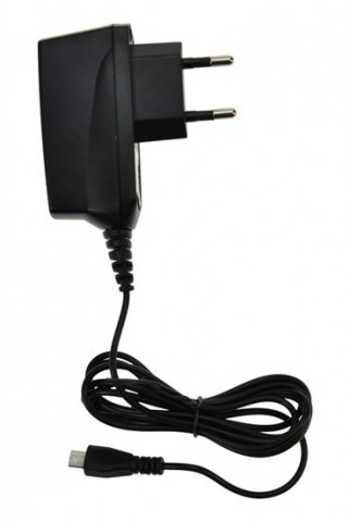 Solight USB nabíjecí adaptér, kabel microUSB, 1500mA, AC 230V, černý, DC38
