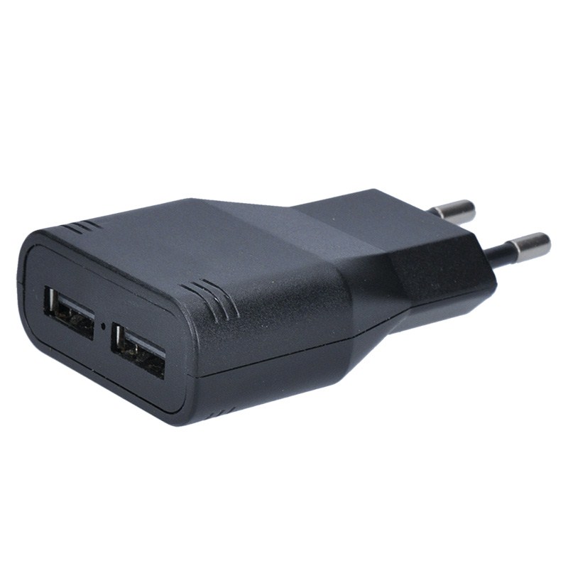 Solight USB nabíjecí adaptér, 2x USB, 3400mA max., AC 230V, černý, DC48