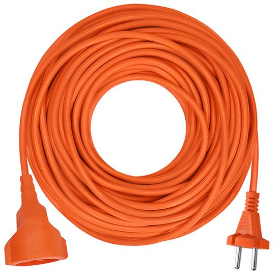 Solight Ps22 1z pohyblivý přívod - spojka, 20m, 2 x 1,5mm2, oranžová