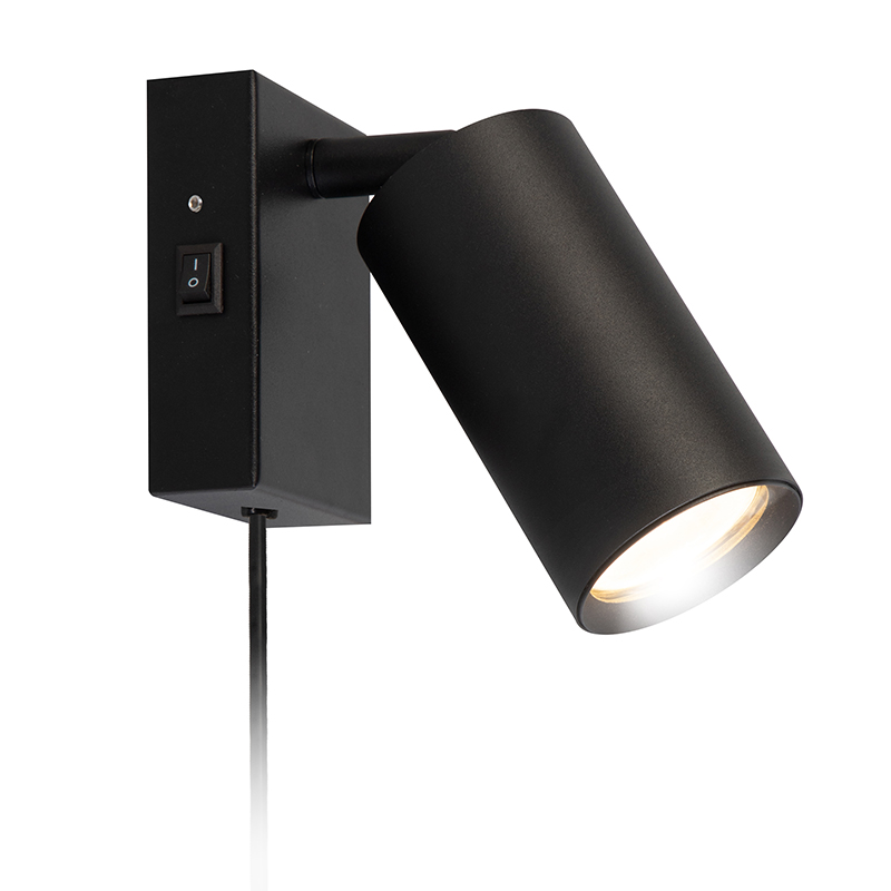 Solight nástěnná lampička Cele, 1x Gu10, černá
