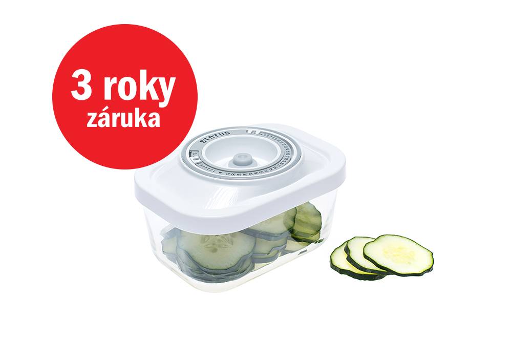 Status skleněná vakuová dóza 0,5l 181050, bílá