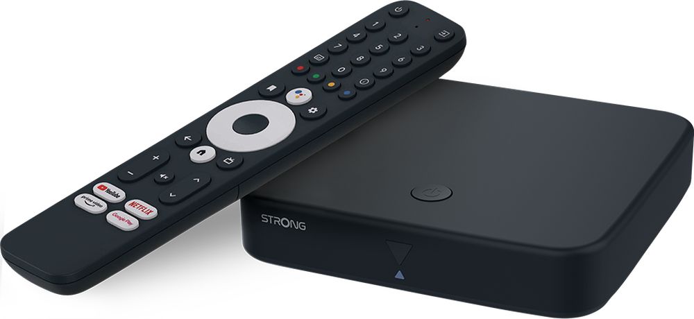 STRONG android box SRT 420/ 4K UHD/ DVB-T2/ H.265/HEVC/ NETFLIX/ O2 TV/ HBO Max/ HDMI/ USB/ LAN/ Wi-Fi/ Android TV 11