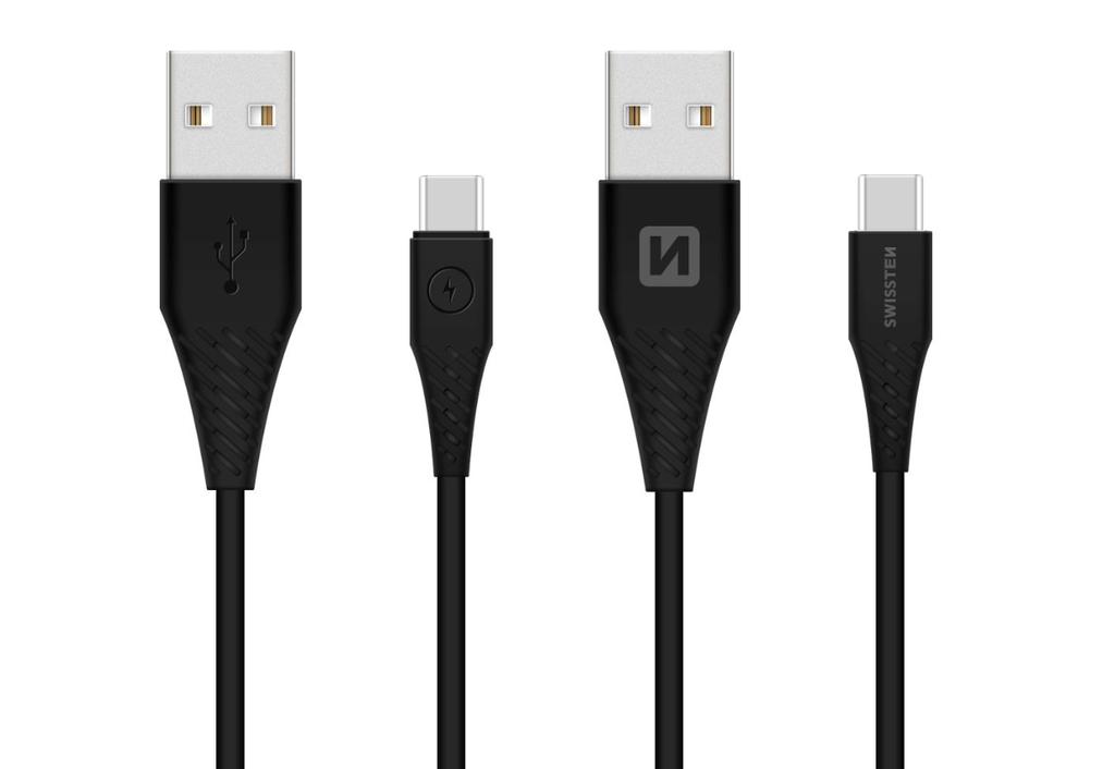 Swissten Datový kabel USB- C 3.1, černý, 1,5m