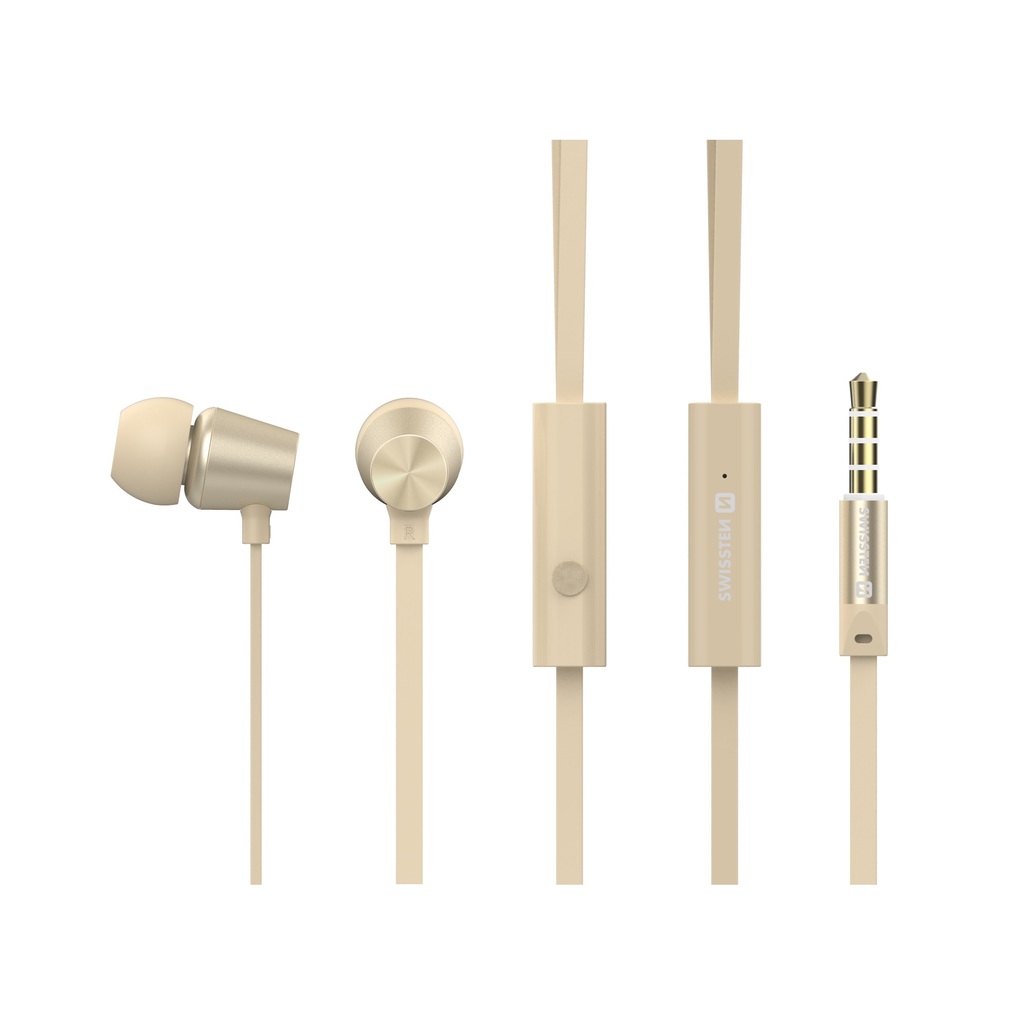 Swissten Earbuds Dynamic YS500, zlatá