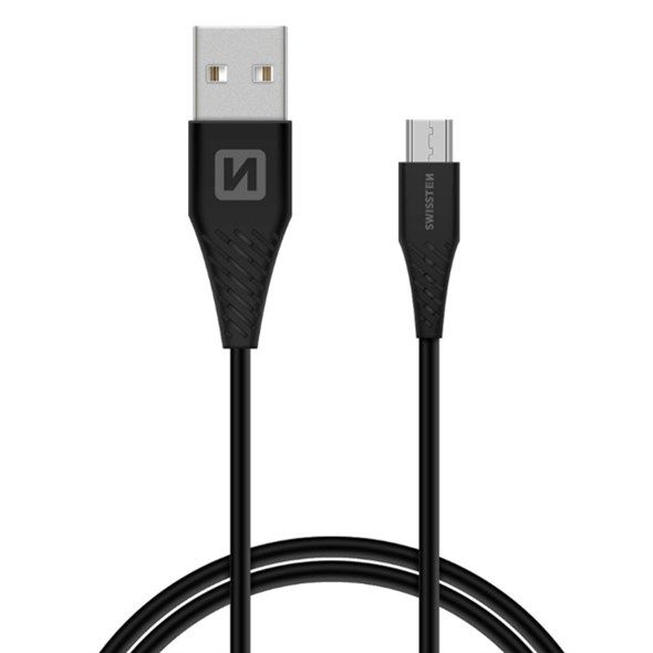 Swissten Datový kabel Micro USB 1,5m, černý