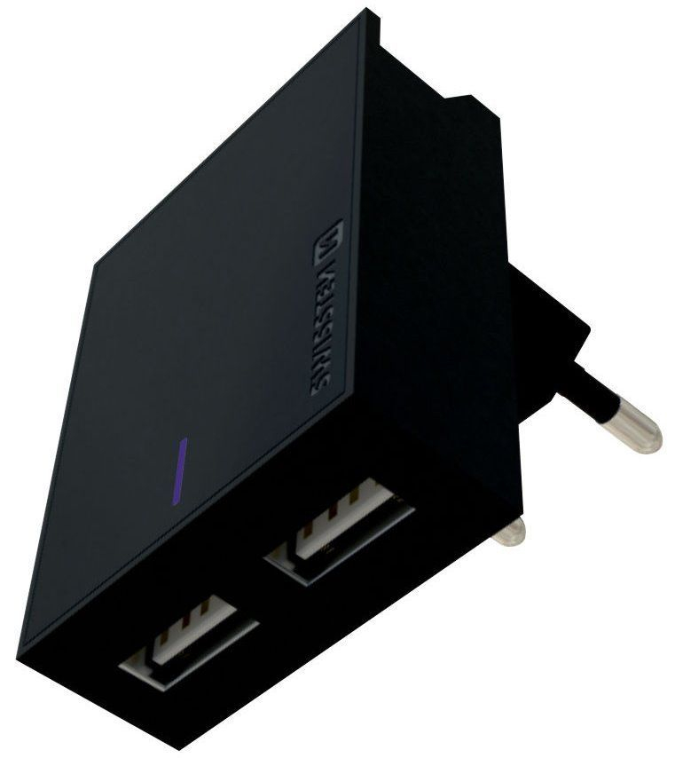 Swissten adaptér SMART IC 2x USB 3A B 22044000