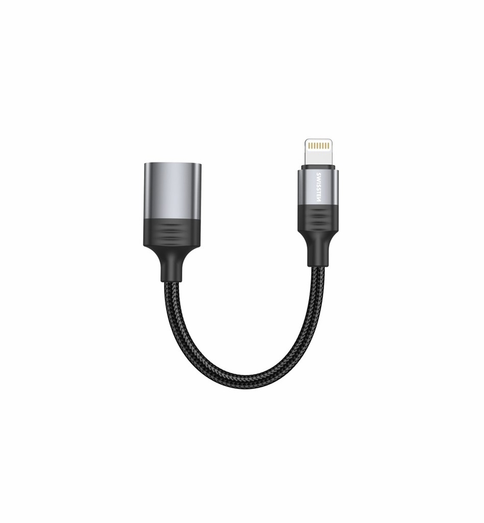 Swissten Usb kabel Otg adaptér Light./usb-a 0,13M