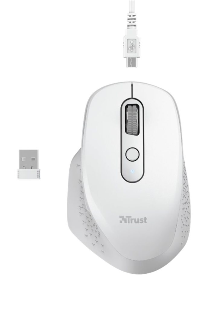 Trust Ozaa Rechargeable Wireless Mouse 24035 bílá