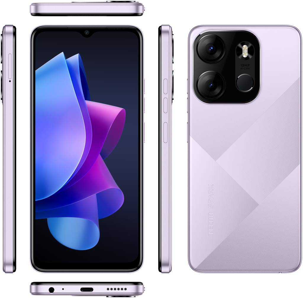 Levně Tecno smartphone Spark Go 2023 3Gb/64gb Purple