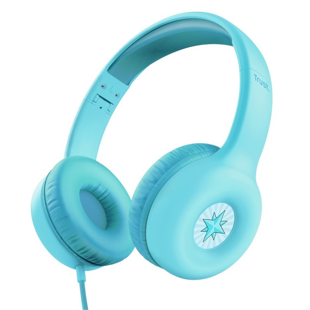 Sluchátka Trust NOUNA Kids headphones světle modrá