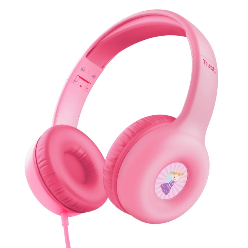 Sluchátka Trust NOUNA Kids headphones růžová