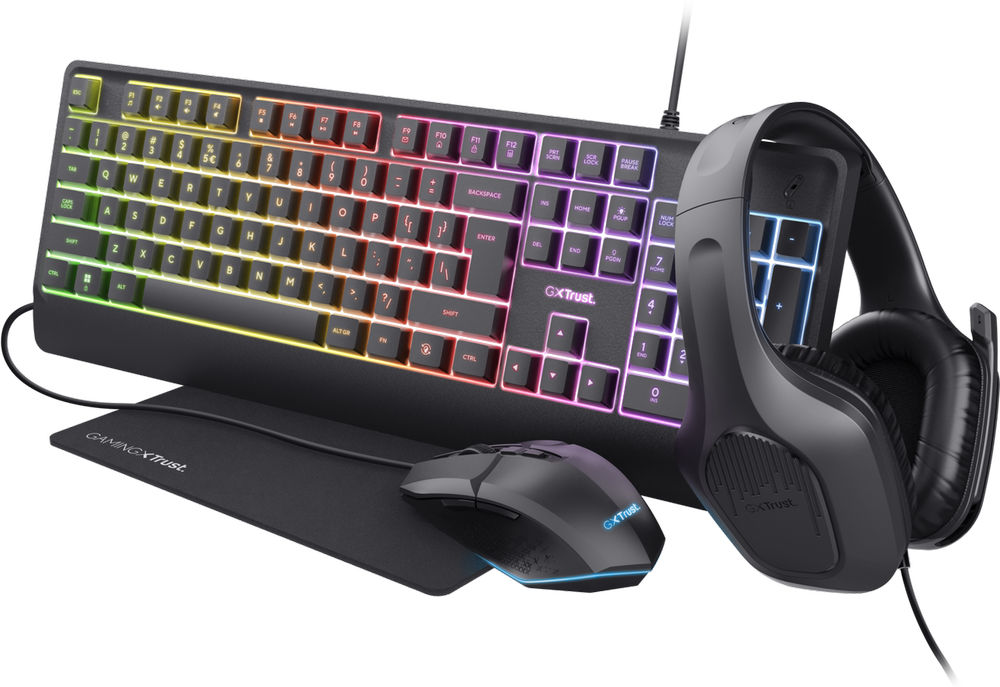 Trust klávesnice Gxt 792 Quadrox 4-in-1 Gaming Bundle 25259