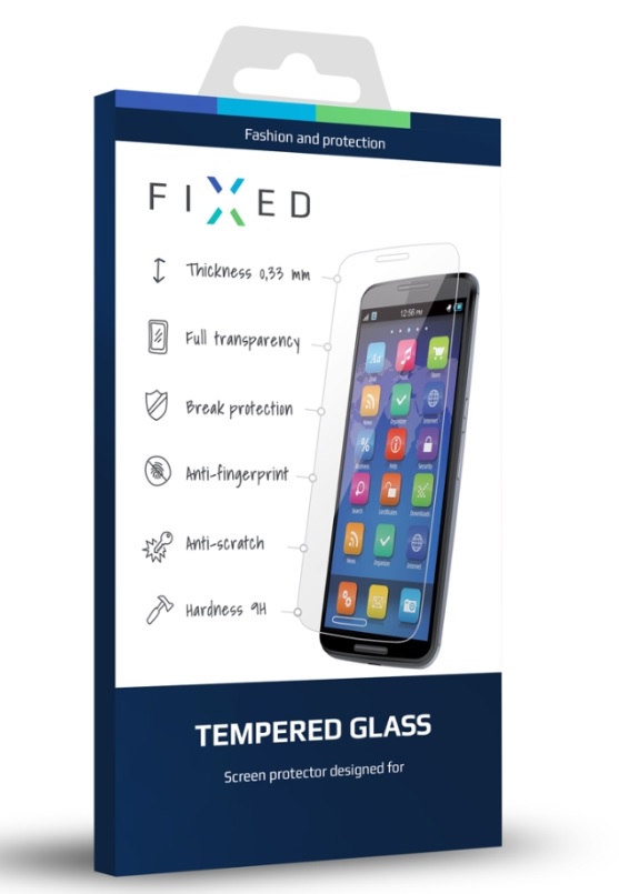Ochranné tvrzené sklo FIXED pro Xiaomi Redmi 4 Note Global, přes celý displej, černé, 0.33 mm