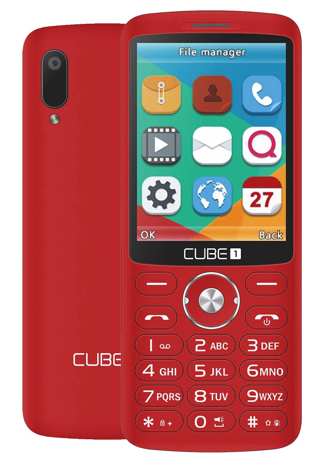 Levně Cube1 mobilní telefon F700 Red