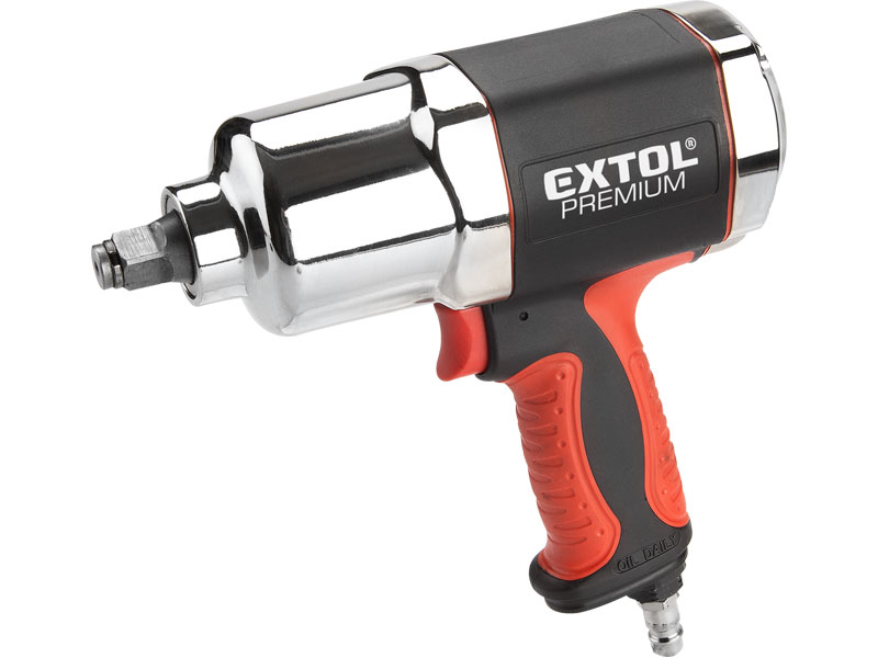EXTOL PREMIUM 8865014 utahovák rázový, 1/2", kompozit, pneu, 680Nm
