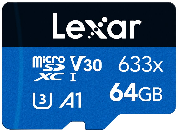 Lexar paměťová karta paměťová karta 64Gb High-performance 633x microSDXC™ Uhs-i, (čtení/zápis:100/45MB/s) C10 A1 V30 U3