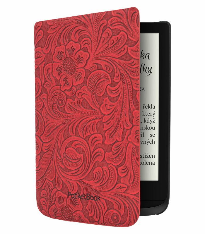 Levně Pocketbook pouzdro na tablet Pouzdro Shell Red Flowers