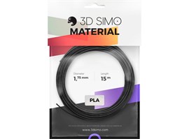 3DSimo Filament PLA - černá, zlatá, šedá 15m
