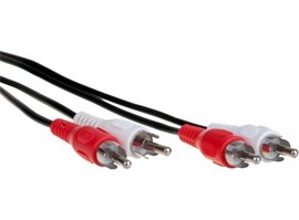 AQ KAR030 - stereo audio kabel s konektory 2 x RCA - 2 x RCA, délka 3,0 m