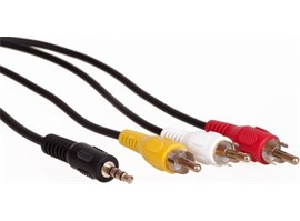 AQ KVJ015 - kabel 3,5 jack AV - 3 x RCA AV 1,5 m