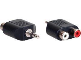 AQ KA406 - adaptér stereo 2x RCA F - 3,5 mm Jack M