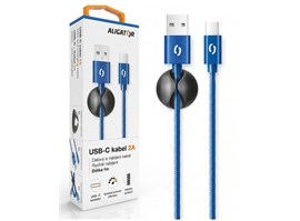 Aligator Datový kabel premium 2A, USB-C, modrý DATKP15