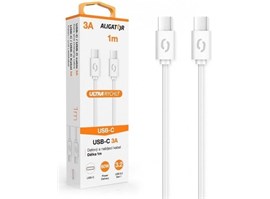 Datový kabel ALIGATOR Power 3A, USB-C/USB-C, 1m bílý