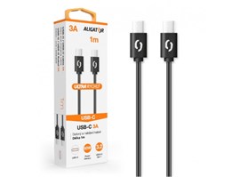 Datový kabel ALIGATOR Power 3A, USB-C/USB-C černý