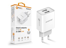 ALI CN 2,4A,2xUSB,smart IC,bílá CHA0039