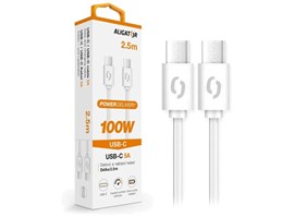 Aligator POWER 100W, USB-C/USB-C 5A, 2,5m bílý datový kabel